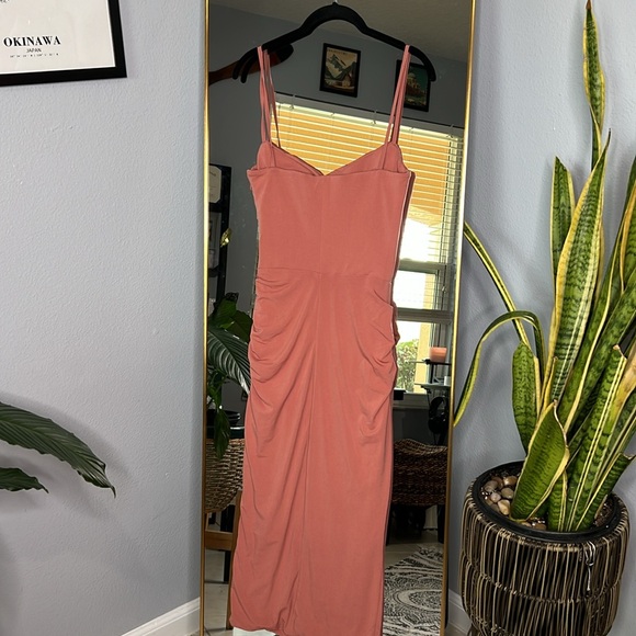 House of CB 'Marciella' Rose Draped Corset Midi Dress NWOT - Picture 8 of 9